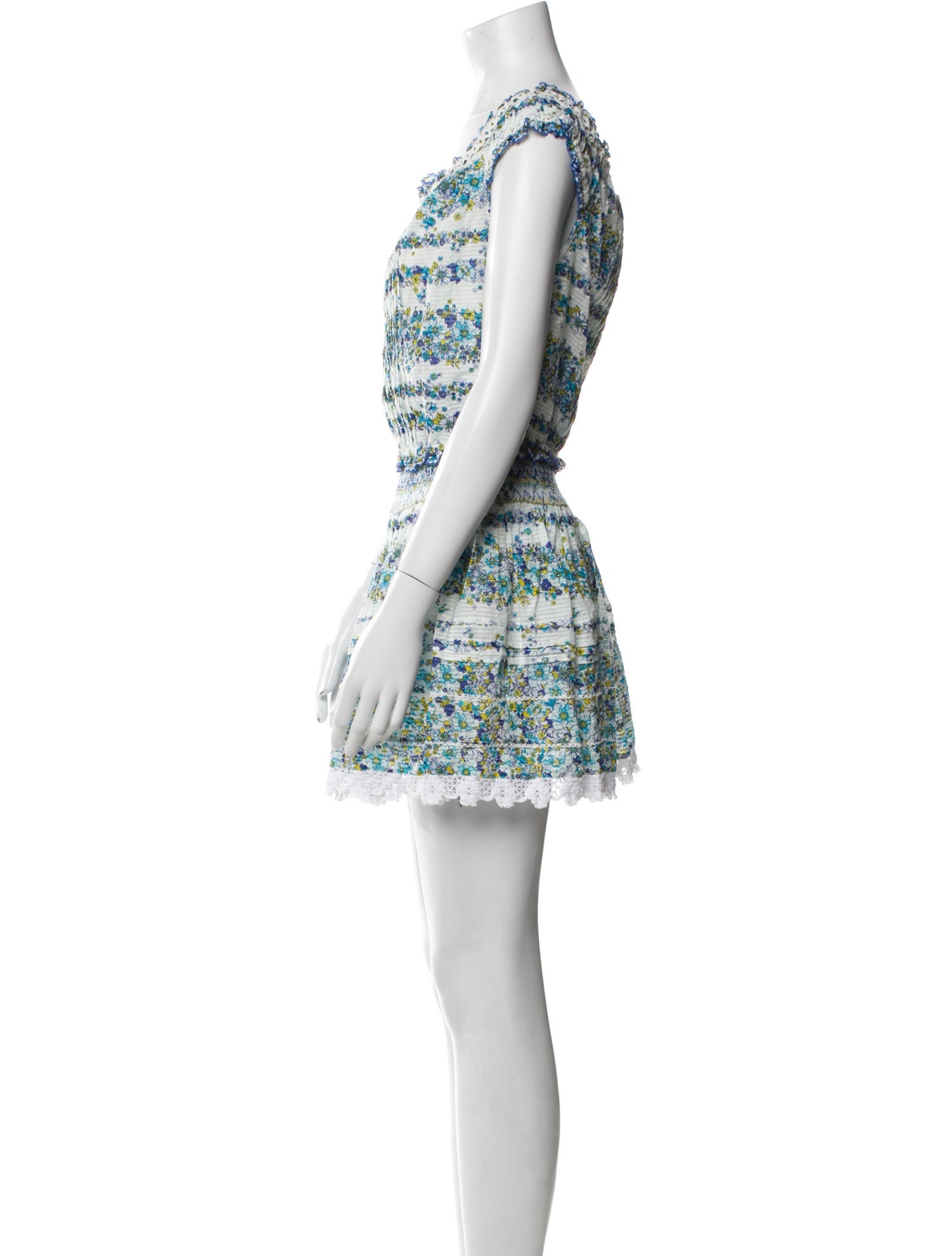 Poupette St Barth Floral Print Embroidered Accent Skirt Set w/ Tags