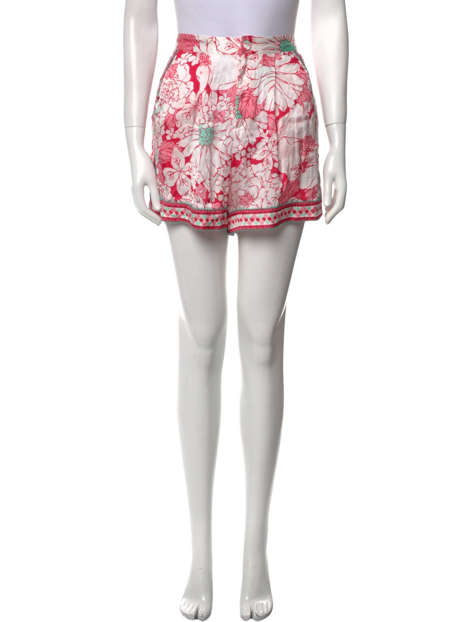 Poupette St Barth Floral Print Mini Shorts