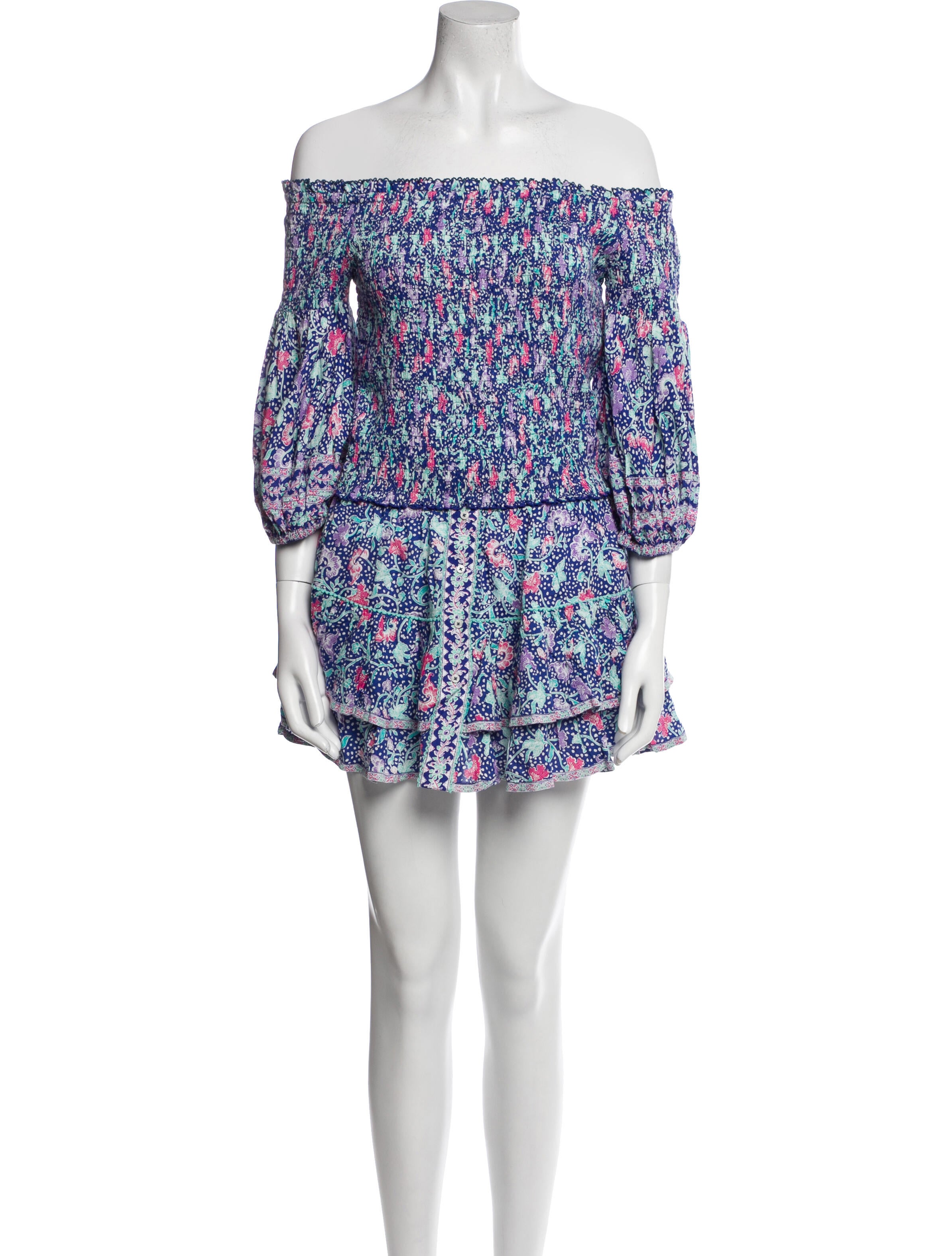 Poupette St Barth Printed Ruffle Embellishment Skirt Set