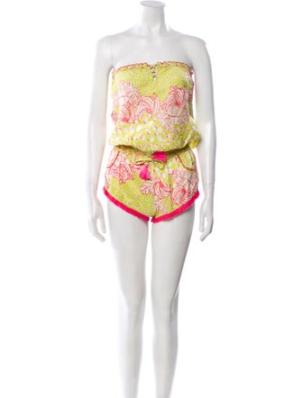 Poupette St Barth Silk Printed Romper