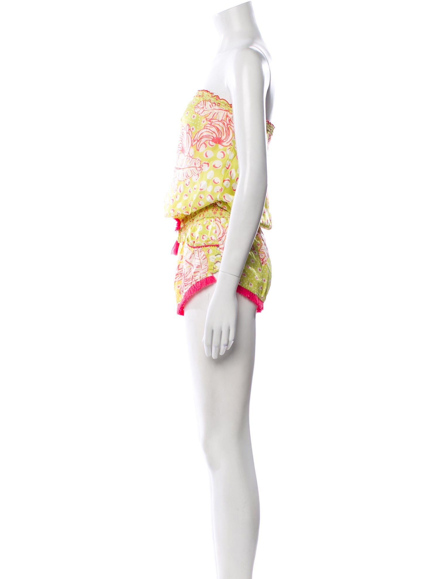 Poupette St Barth Silk Printed Romper