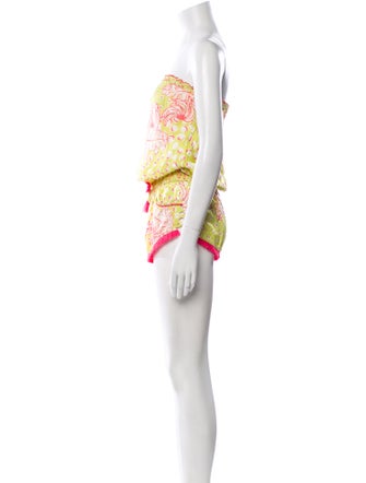 Poupette St Barth Silk Printed Romper