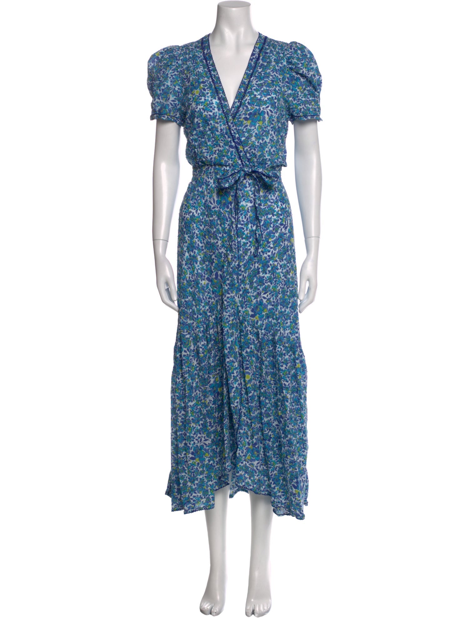 Poupette St Barth Floral Print Midi Length Dress