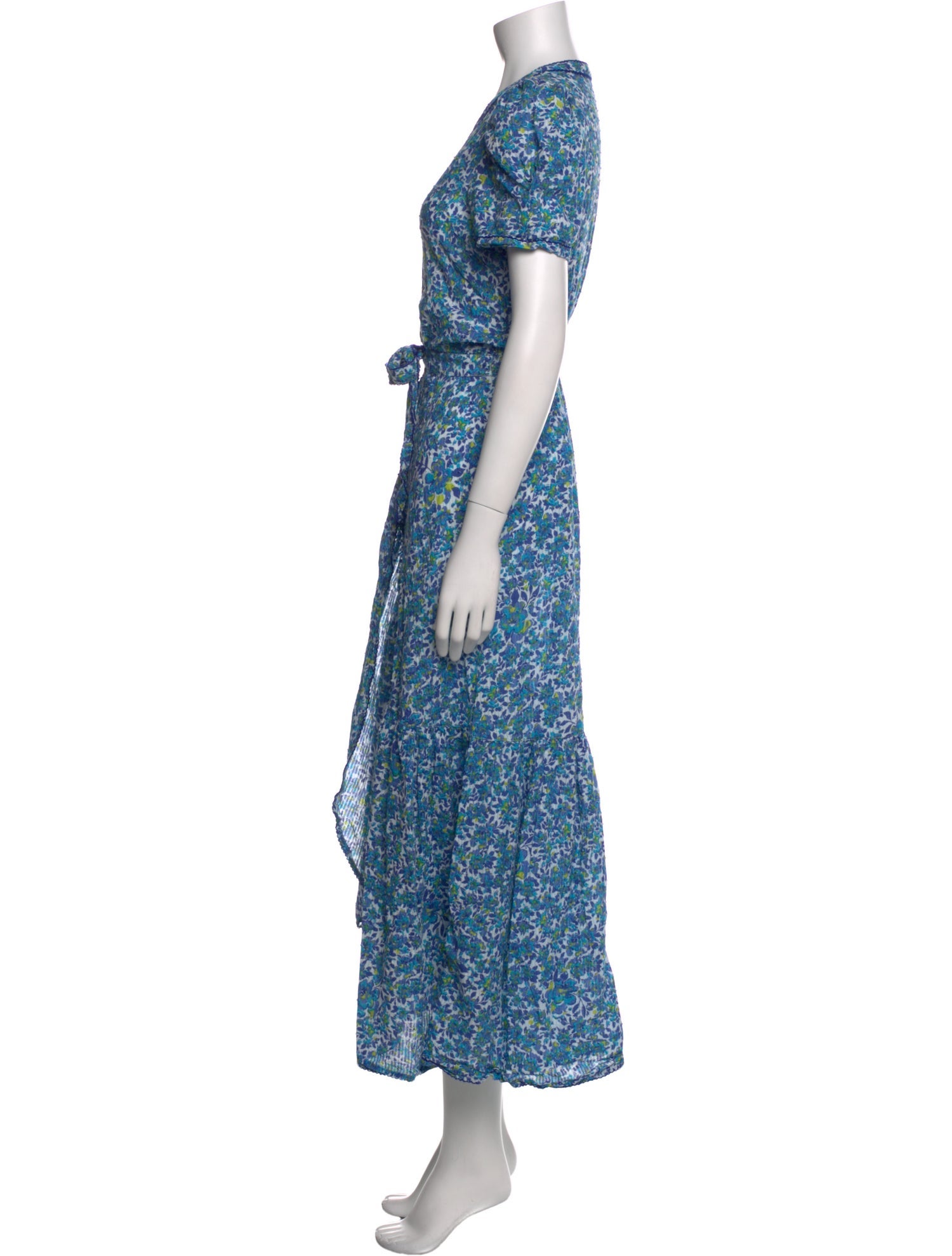 Poupette St Barth Floral Print Midi Length Dress