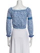 Poupette St Barth Printed Scoop Neck Crop Top