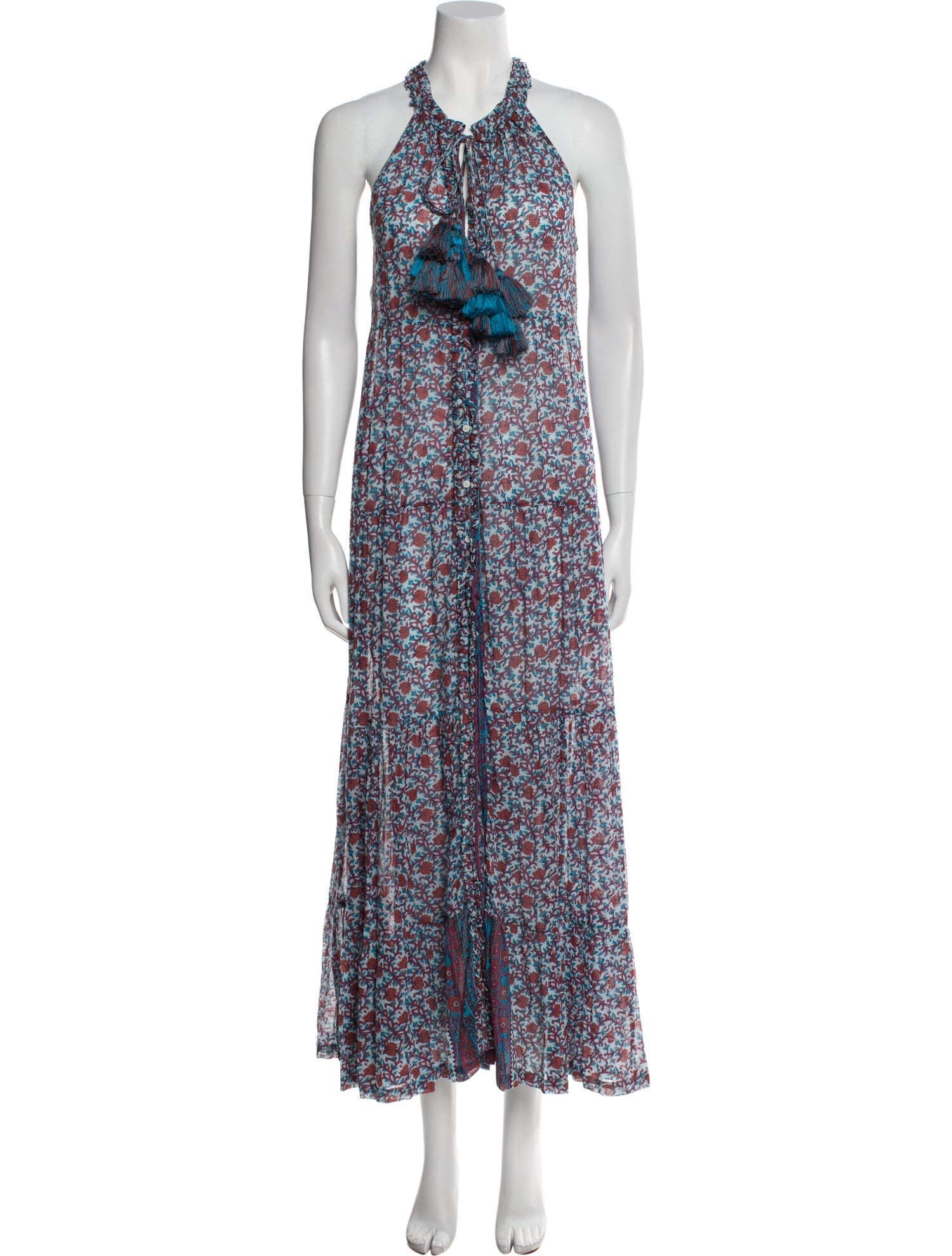Poupette St Barth Floral Print Long Dress