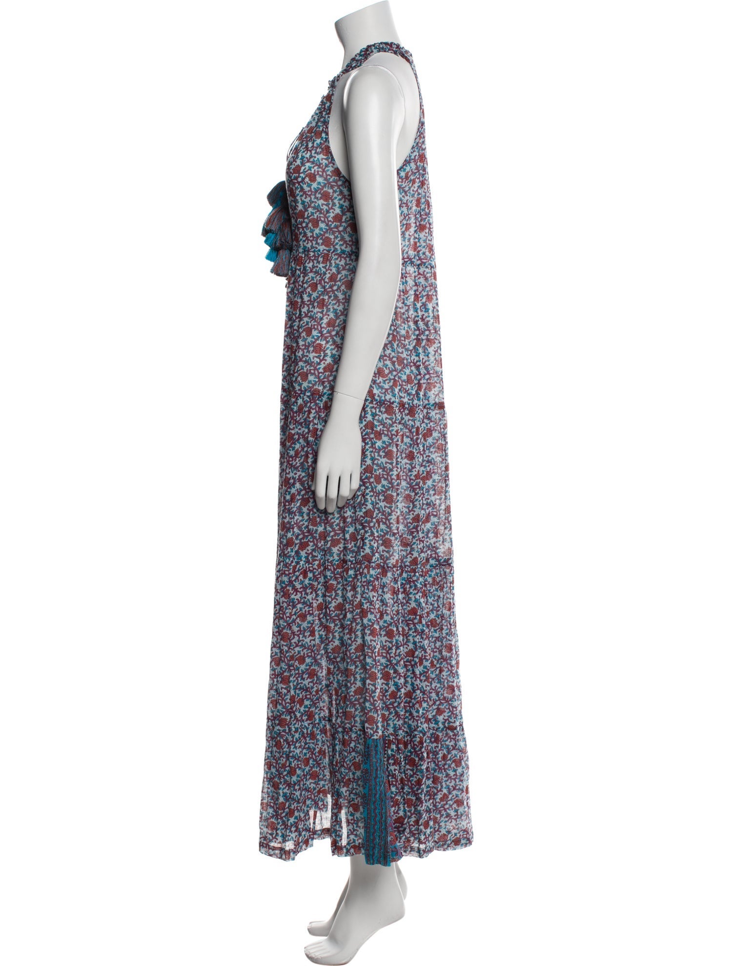 Poupette St Barth Floral Print Long Dress