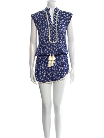 Poupette St Barth Printed V-Neck Romper