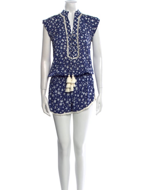 Poupette St Barth Printed V-Neck Romper