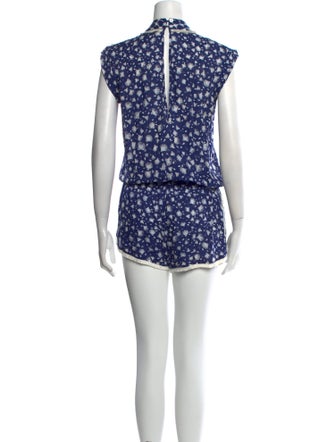 Poupette St Barth Printed V-Neck Romper