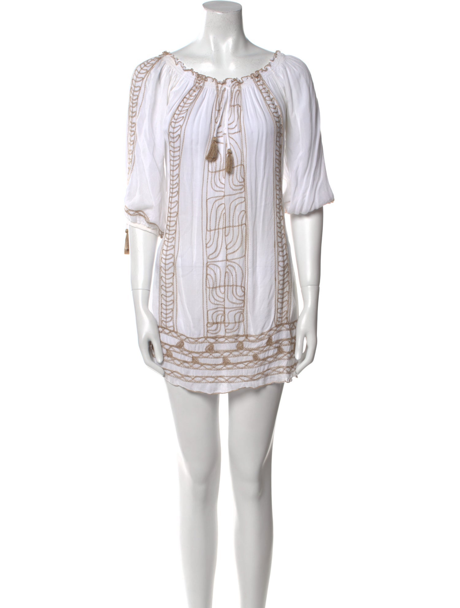 Poupette St Barth Scoop Neck Mini Dress