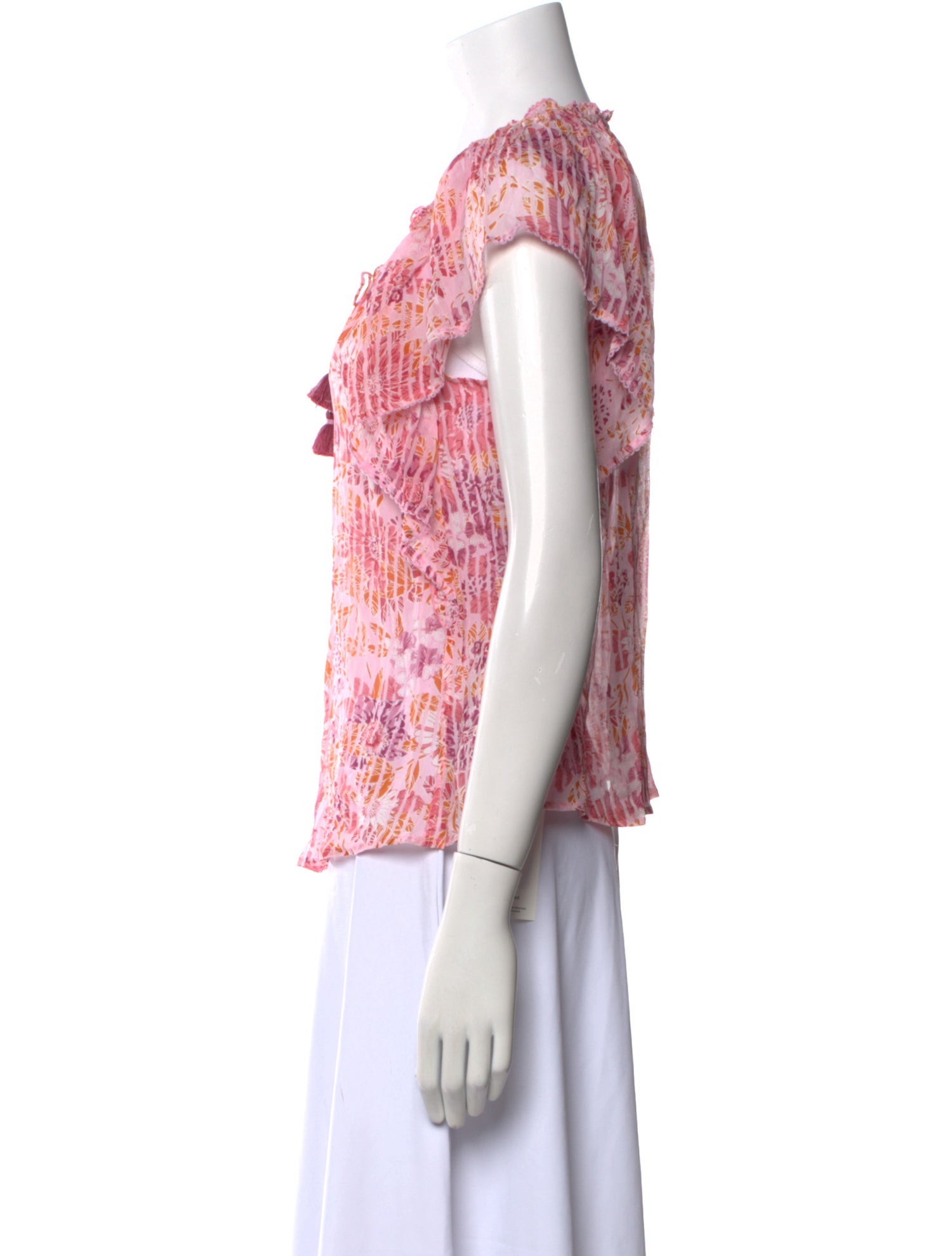 Poupette St Barth Printed V-Neck Blouse