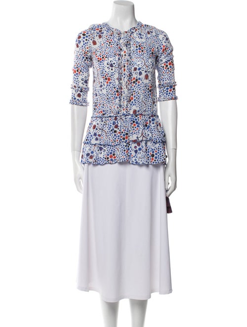 Poupette St Barth Printed Mock Neck Tunic