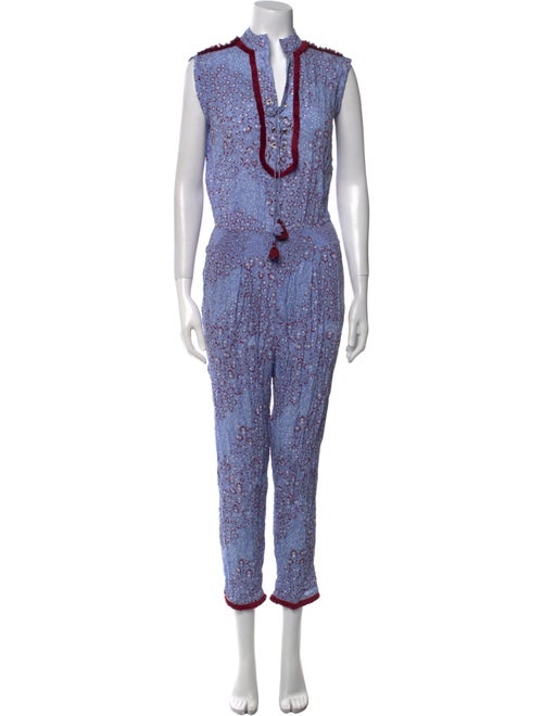Poupette St Barth Printed V-Neck Jumpsuit
