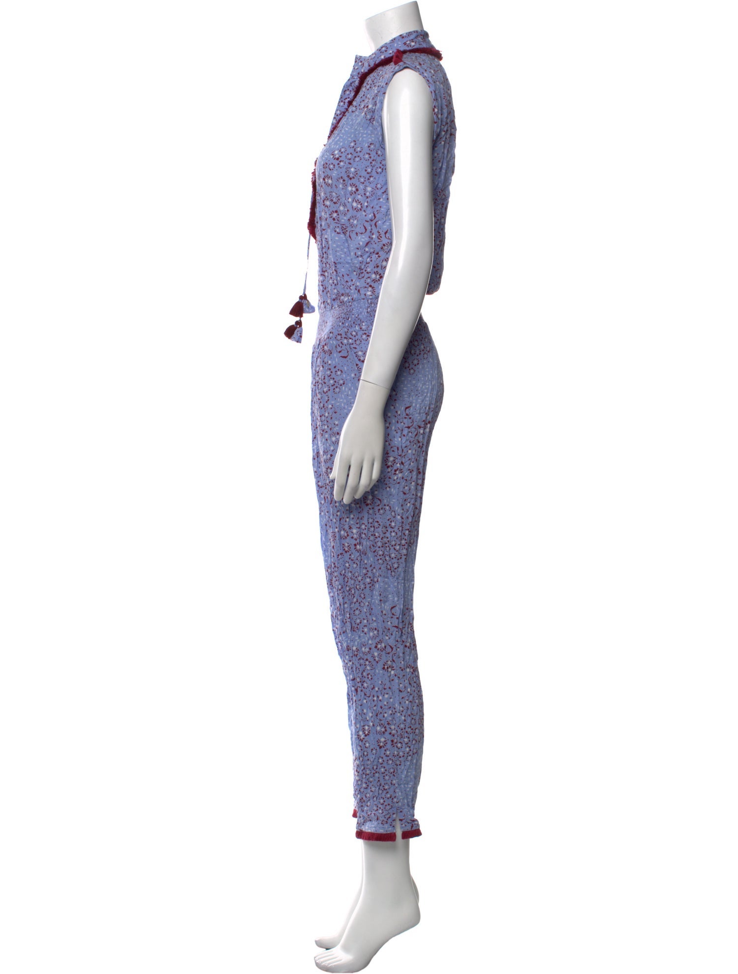 Poupette St Barth Printed V-Neck Jumpsuit