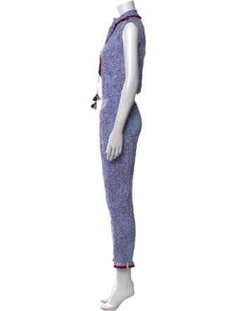 Poupette St Barth Printed V-Neck Jumpsuit