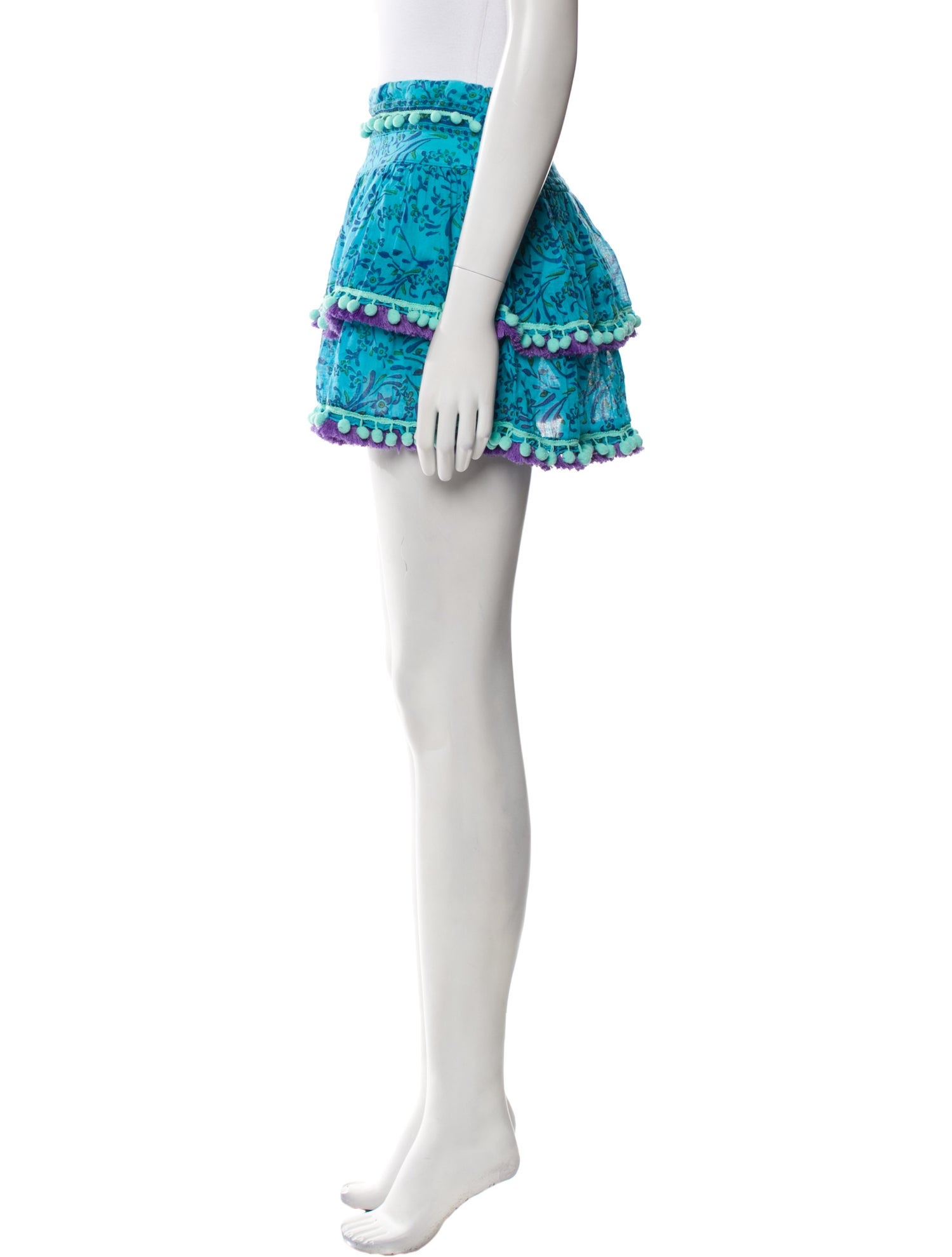 Poupette St Barth Printed Mini Skirt