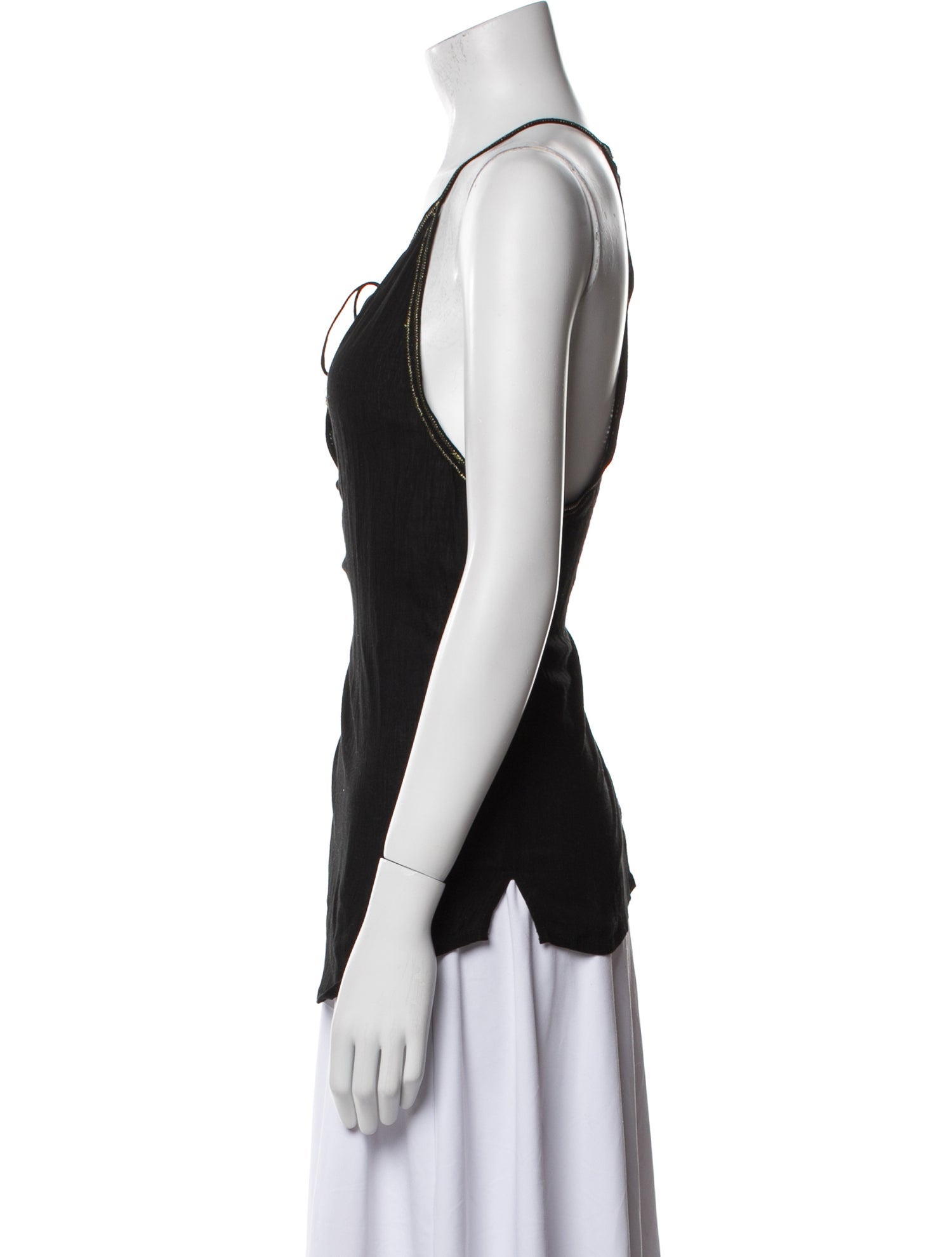 Poupette St Barth Scoop Neck Sleeveless Top