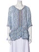 Poupette St Barth Paisley Print V-Neck Blouse