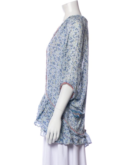 Poupette St Barth Paisley Print V-Neck Blouse