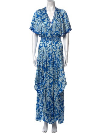 Poupette St Barth Printed Long Dress