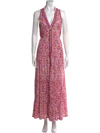 Poupette St Barth Floral Print Long Dress