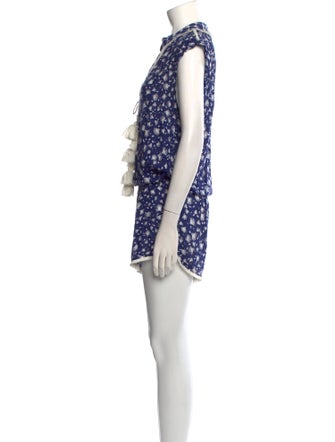 Poupette St Barth Printed V-Neck Romper