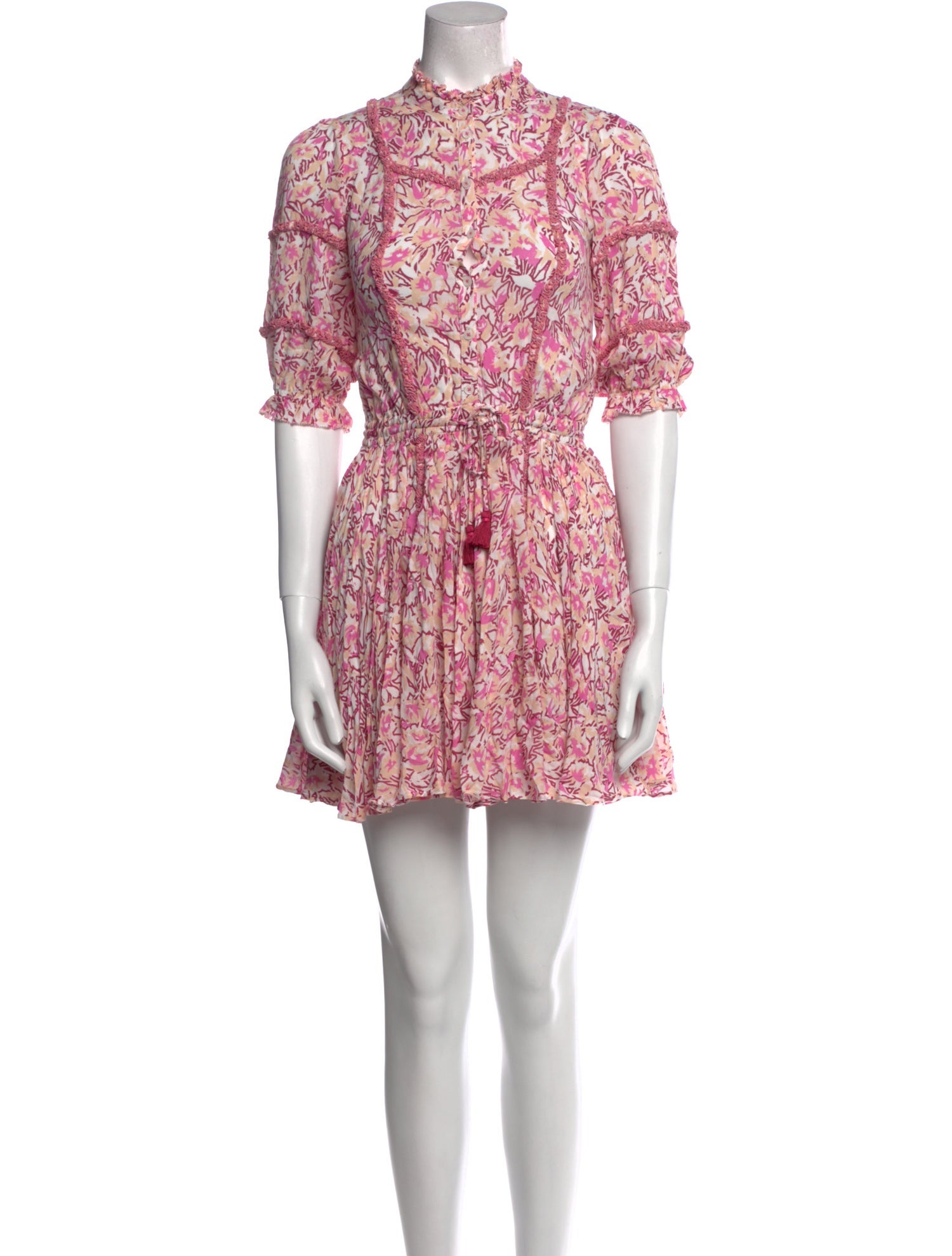 Poupette St Barth Floral Print Mini Dress w/ Tags