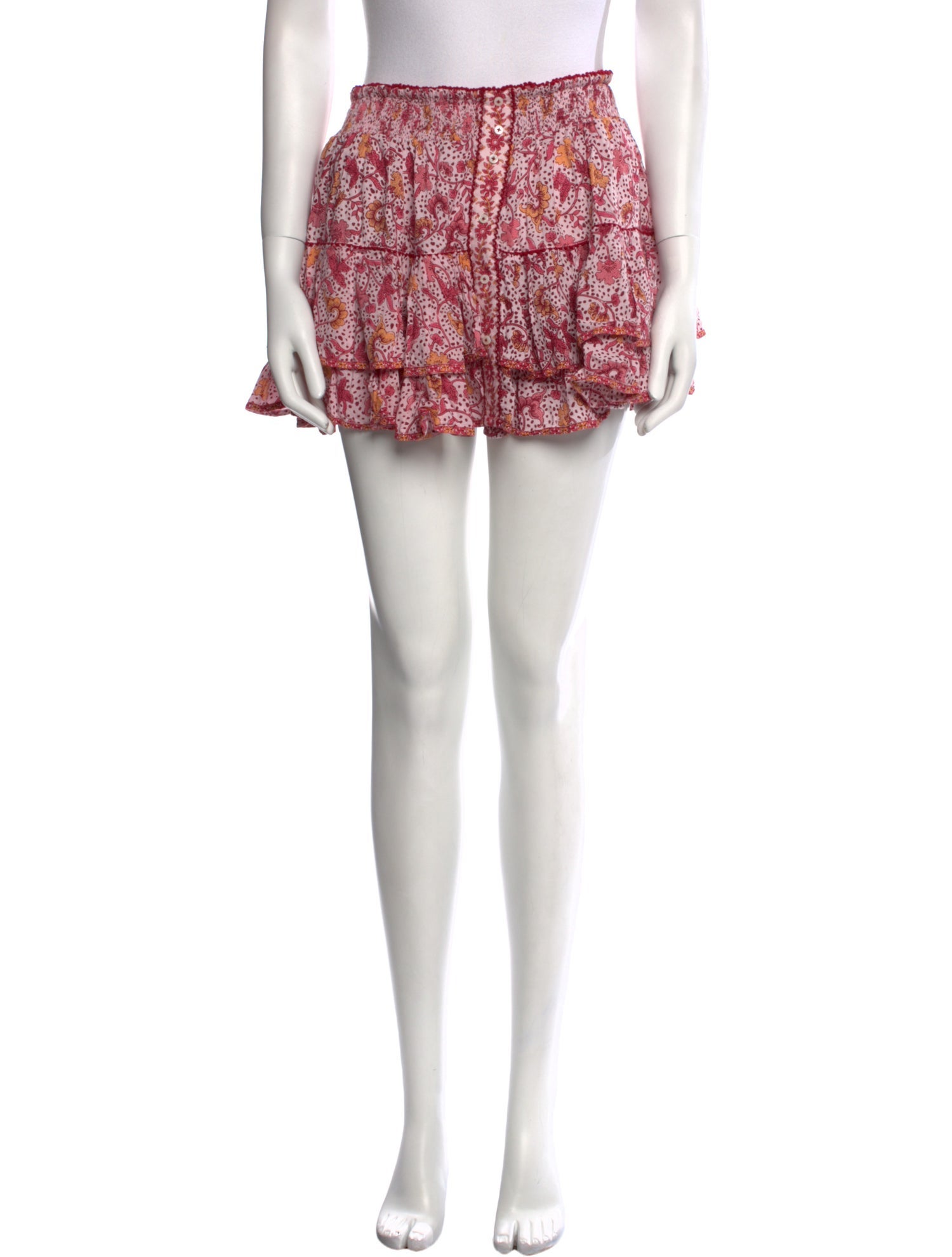 Poupette St Barth Floral Print Mini Skirt