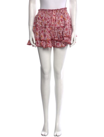 Poupette St Barth Floral Print Mini Skirt