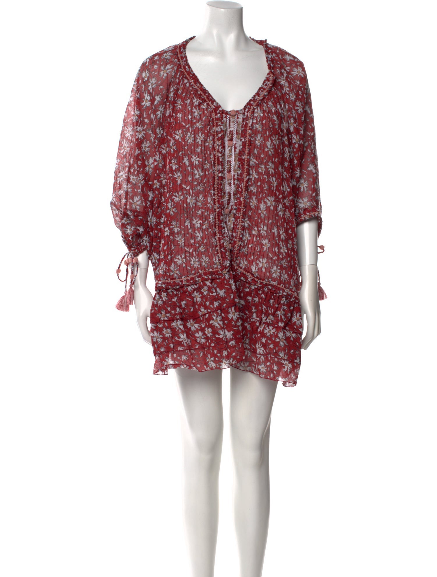 Poupette St Barth Floral Print Mini Dress w/ Tags