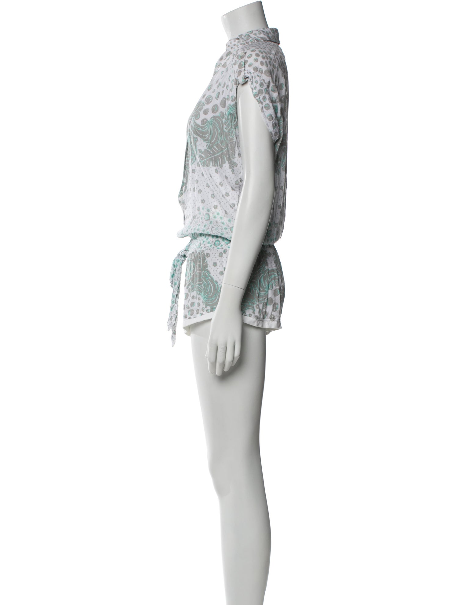 Poupette St Barth Printed V-Neck Romper