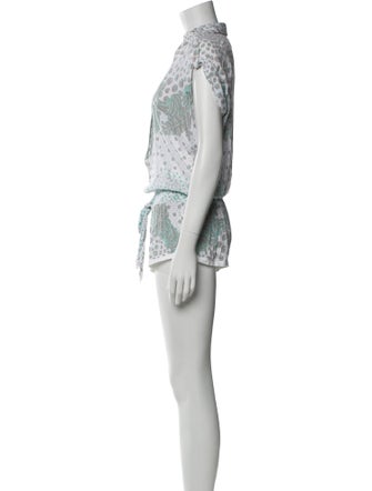 Poupette St Barth Printed V-Neck Romper