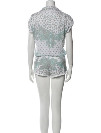 Poupette St Barth Printed V-Neck Romper