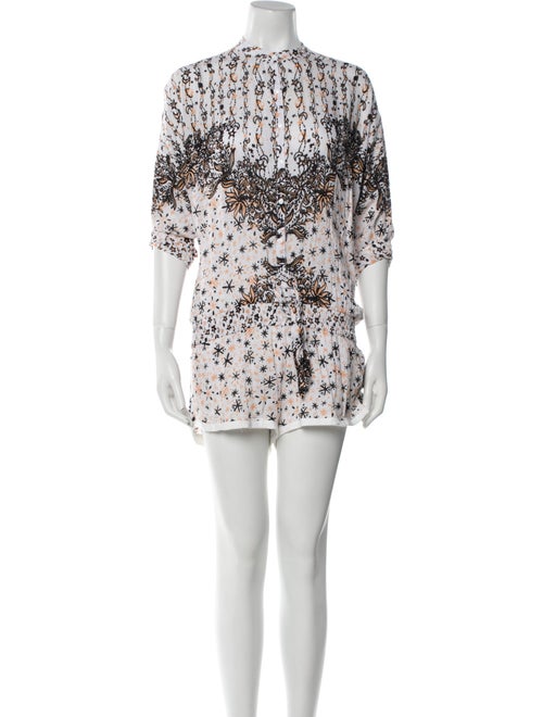 Poupette St Barth Printed Crew Neck Romper