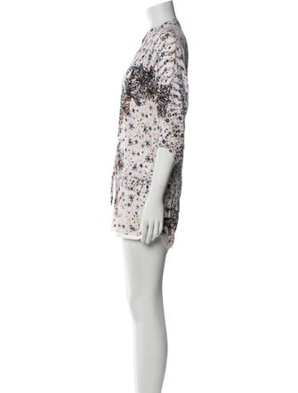 Poupette St Barth Printed Crew Neck Romper