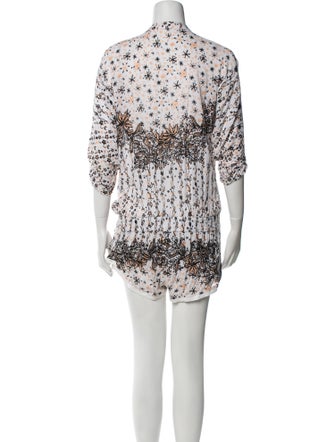 Poupette St Barth Printed Crew Neck Romper