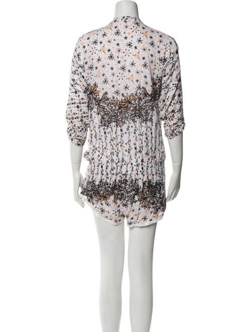 Poupette St Barth Printed Crew Neck Romper