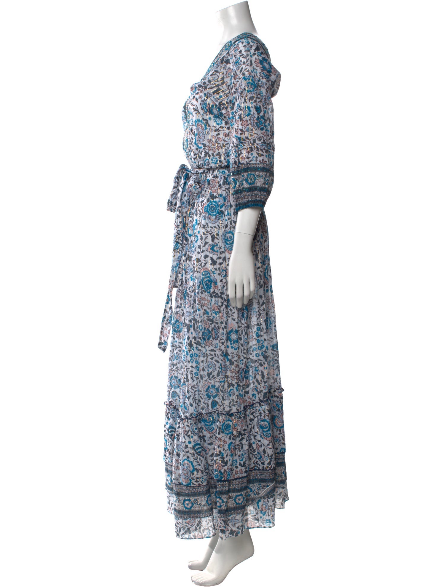 Poupette St Barth Printed Long Dress w/ Tags