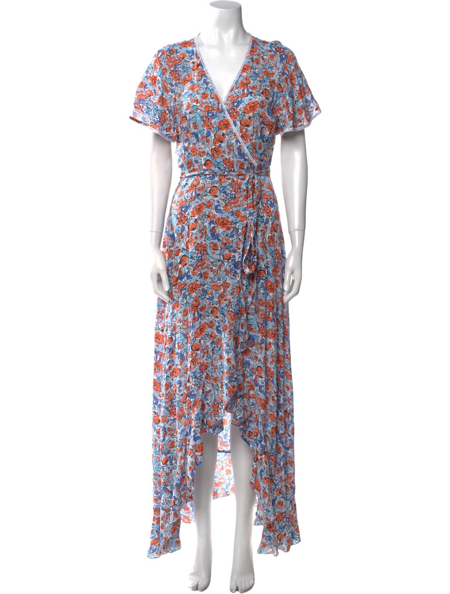 Poupette St Barth Floral Print Midi Length Dress