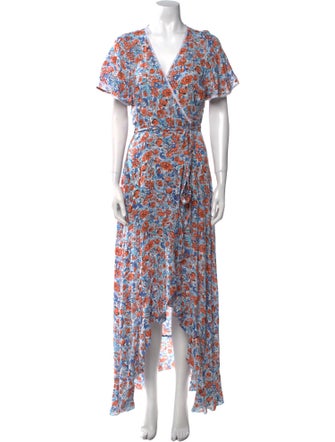 Poupette St Barth Floral Print Midi Length Dress