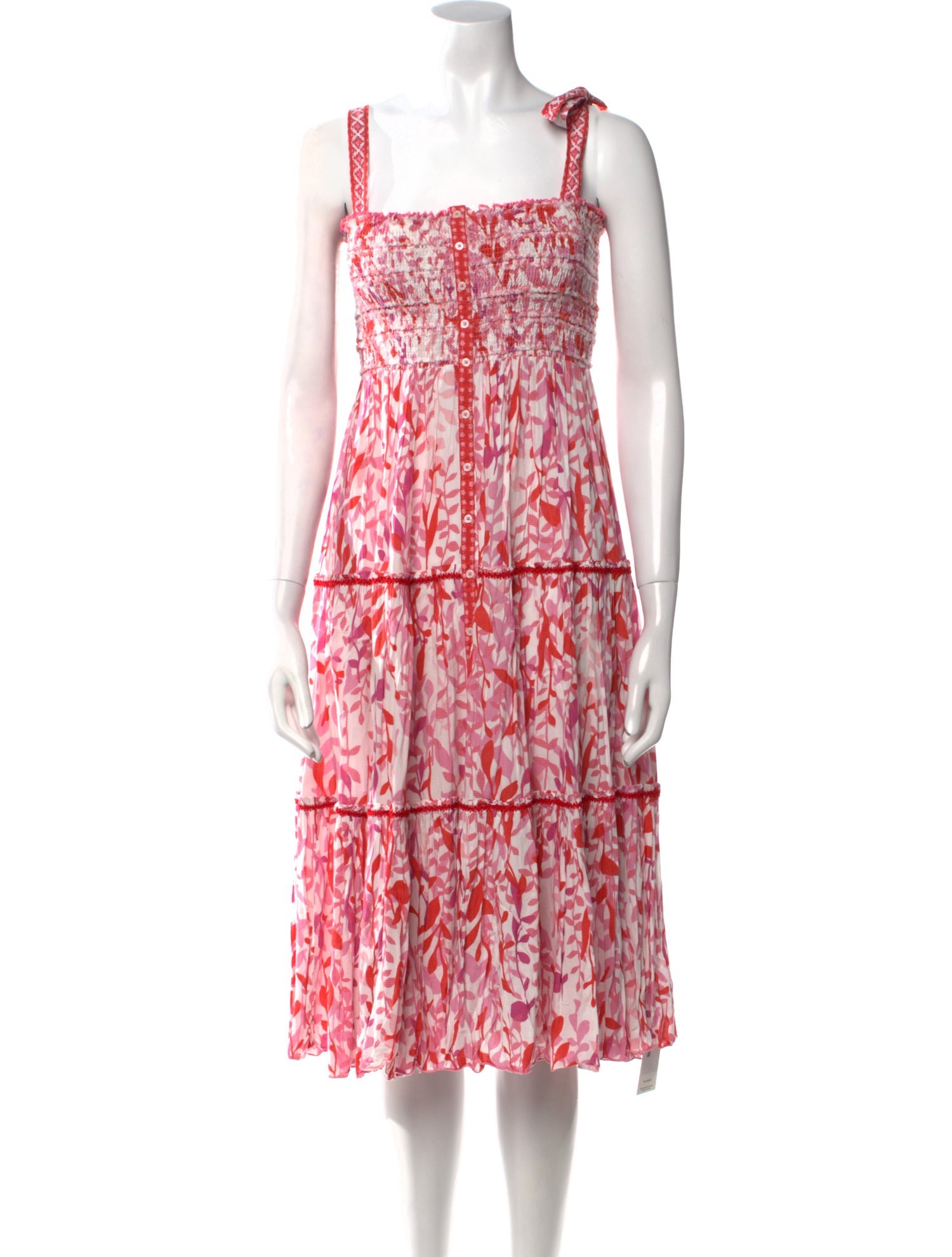 Poupette St Barth Printed Midi Length Dress