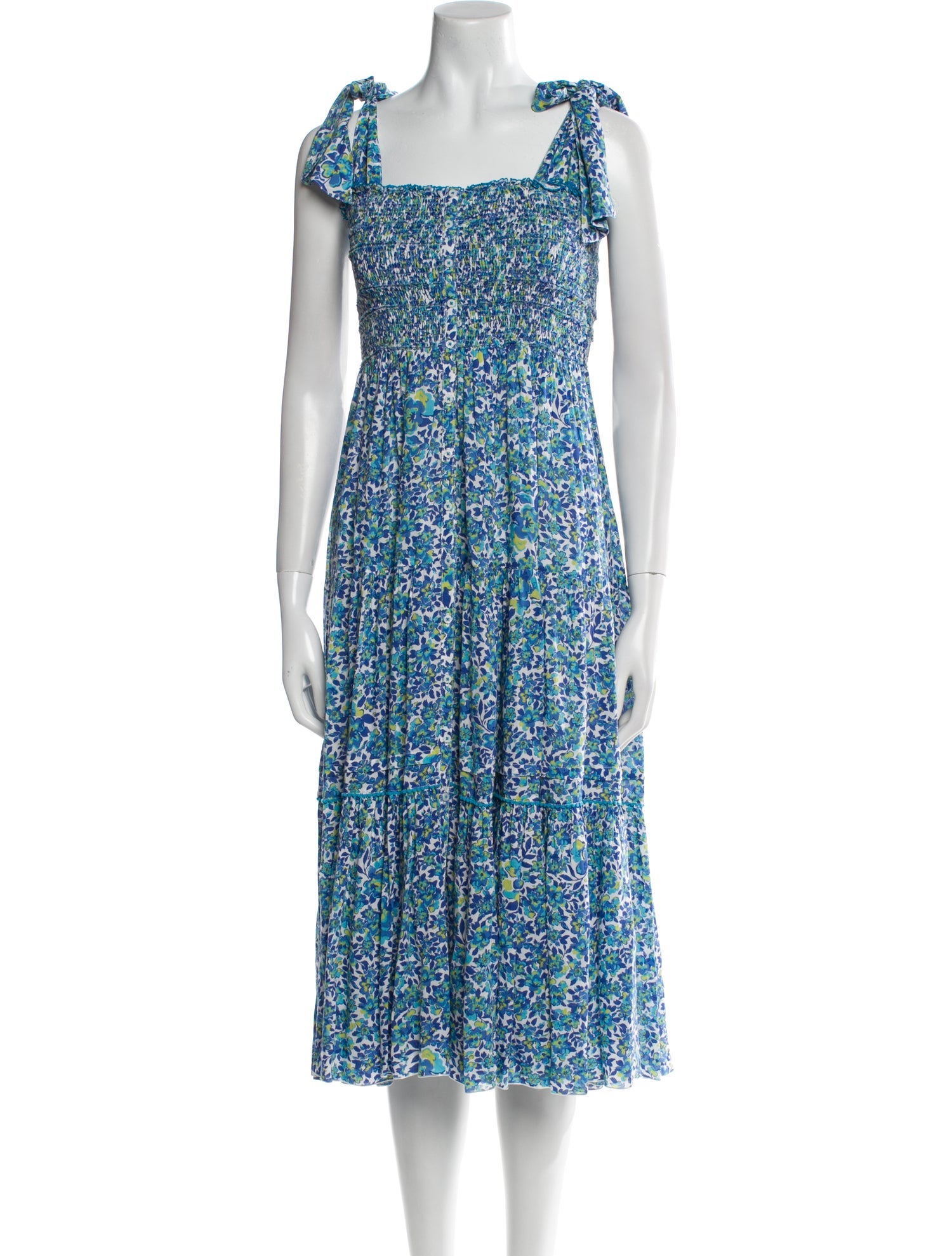 Poupette St Barth Floral Print Knee-Length Dress