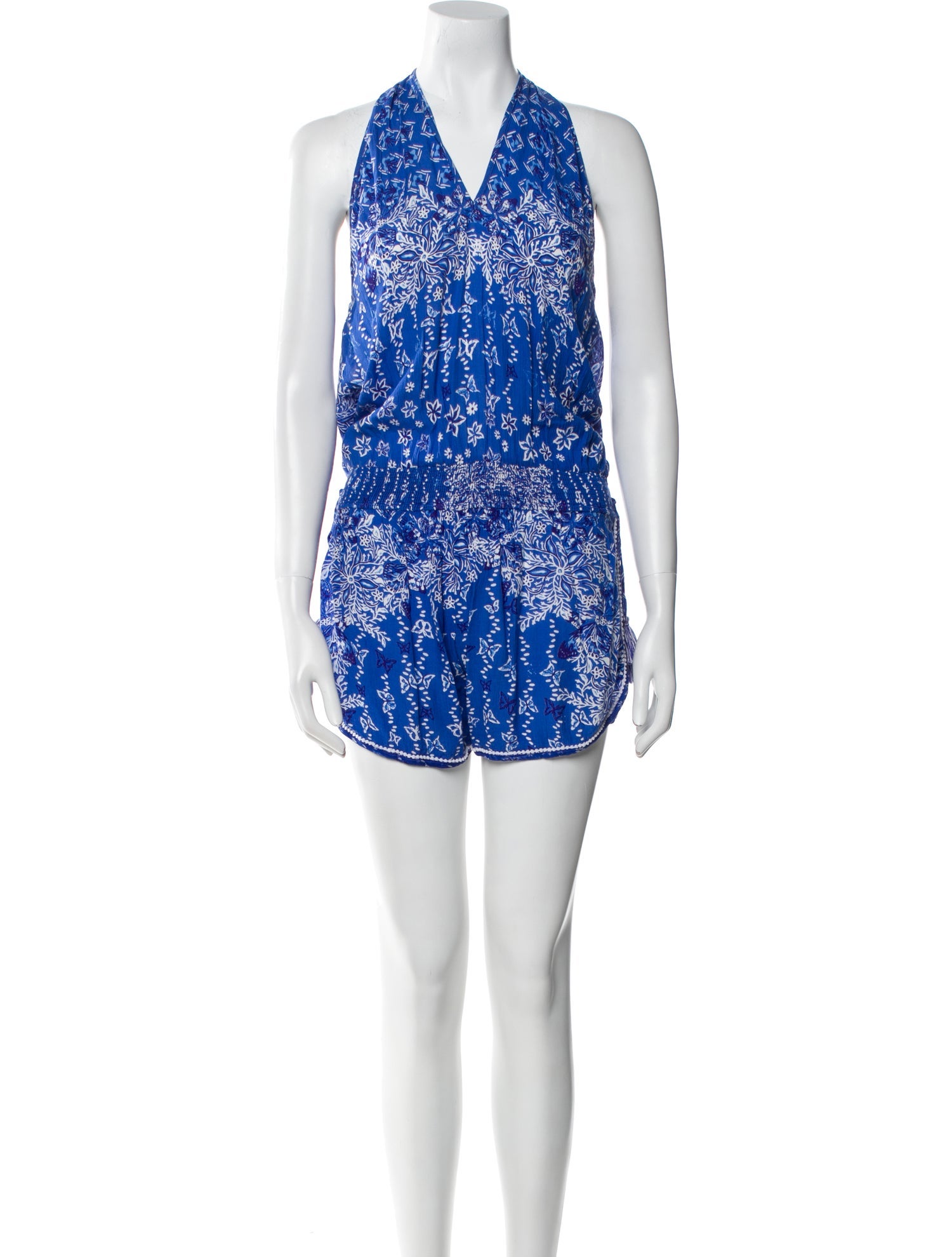 Poupette St Barth Printed Halterneck Romper