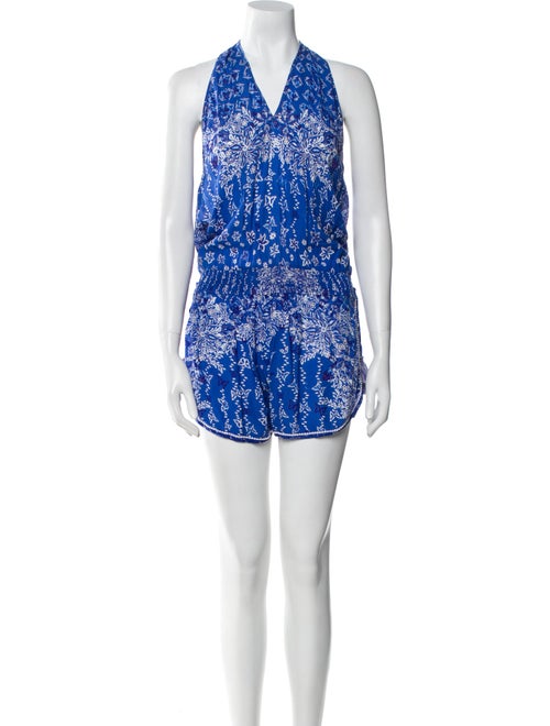 Poupette St Barth Printed Halterneck Romper