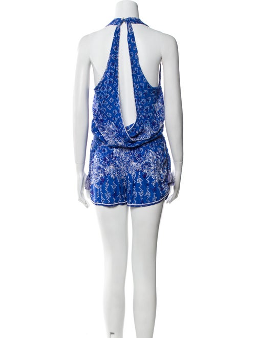 Poupette St Barth Printed Halterneck Romper