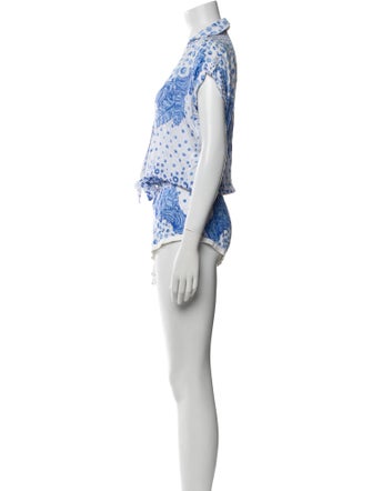 Poupette St Barth Printed V-Neck Romper