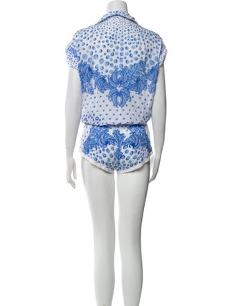 Poupette St Barth Printed V-Neck Romper