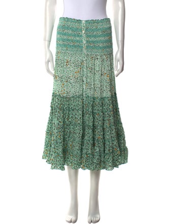 Poupette St Barth Printed Midi Length Skirt
