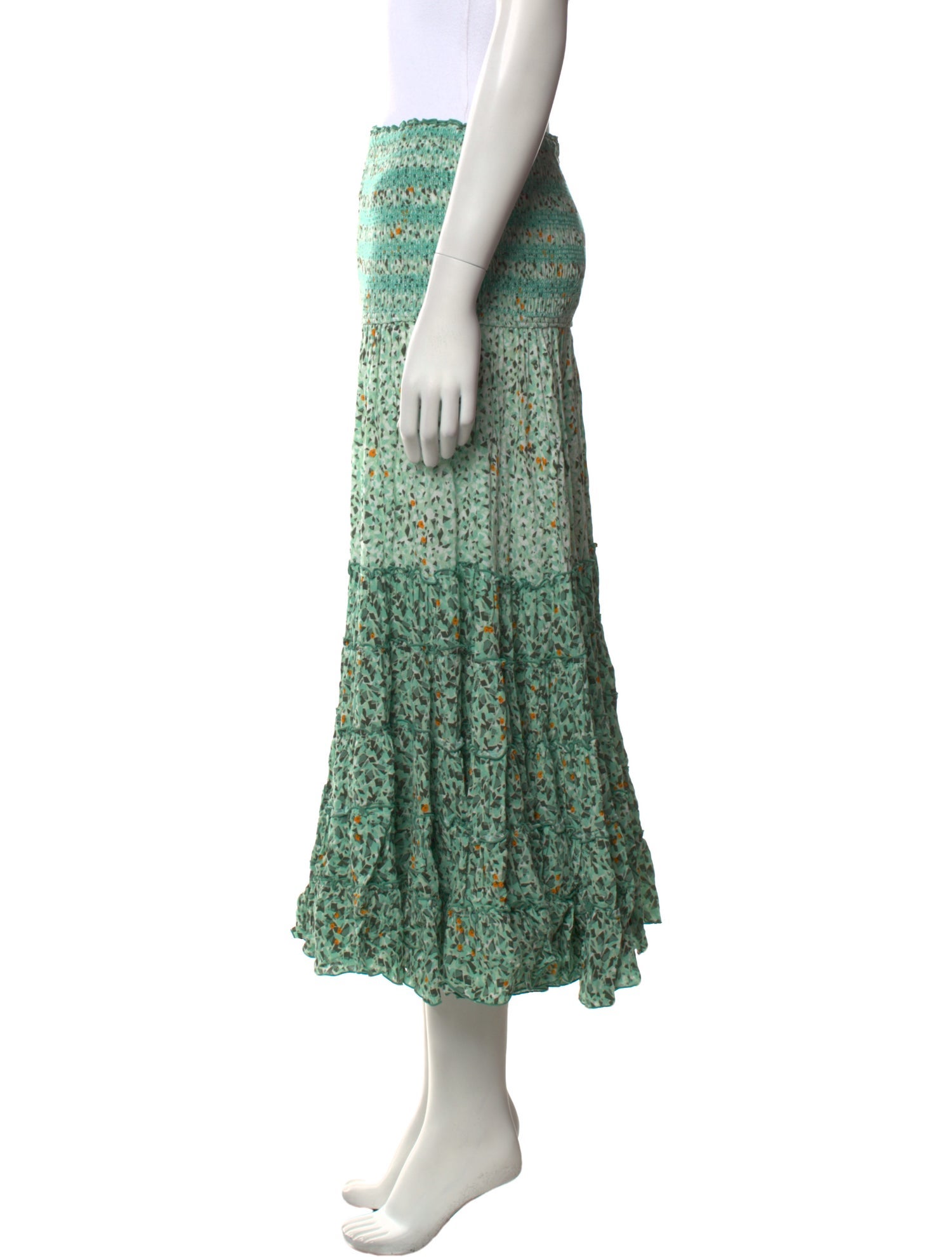 Poupette St Barth Printed Midi Length Skirt